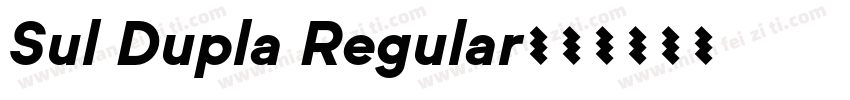 Sul Dupla Regular字体转换